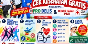 DALAM RANGKA HUT MOROWALI UTARA CEK KESEHATAN GRATIS BERKOLABORASI BERSAMA PRO DELIS & DONOR DARAH PMI